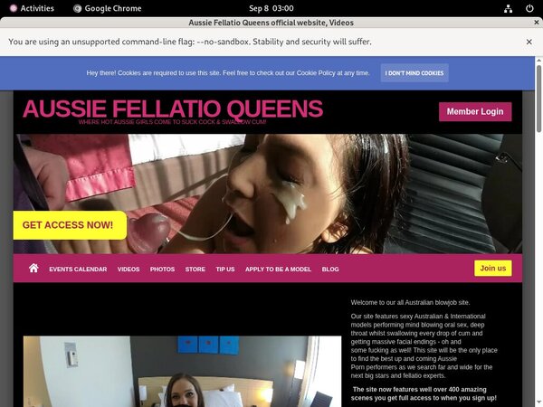 Aussie Fellatio Queens Sign Up