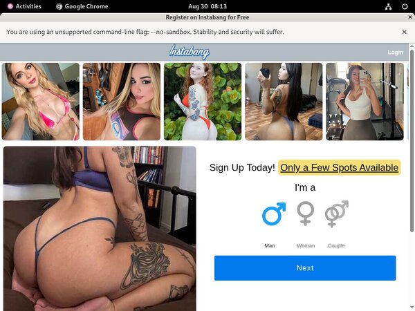 Instabang Register Form Instabang Register Form