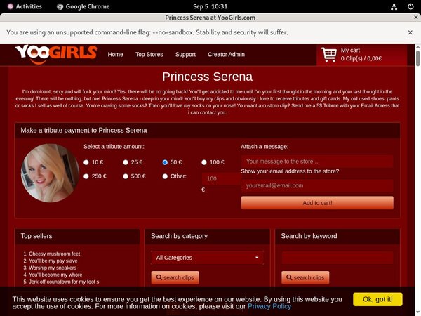 Princess Serena Purchase