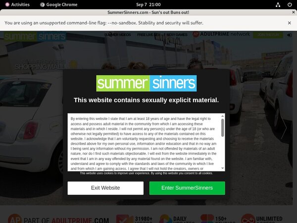 Summersinners.com Free Membership